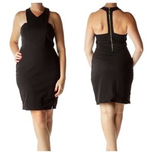 Express front crisscross black dress size 6